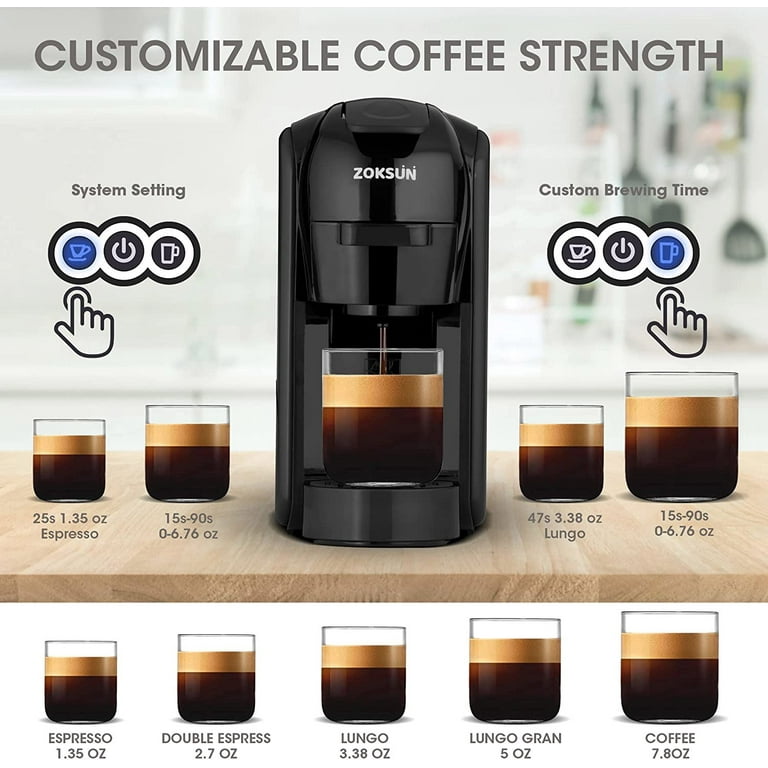 Espresso Pod Machine, 3 in 1 Coffee Machine for Nespresso Capsules