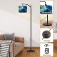 thumbnail image 5 of Arc Floor Lamps Marbled blue abstract Liquid marble pattern Modern LED Adjustable Lampshade Standing Light for Living Room Reading Bedroom Office, 5 of 5