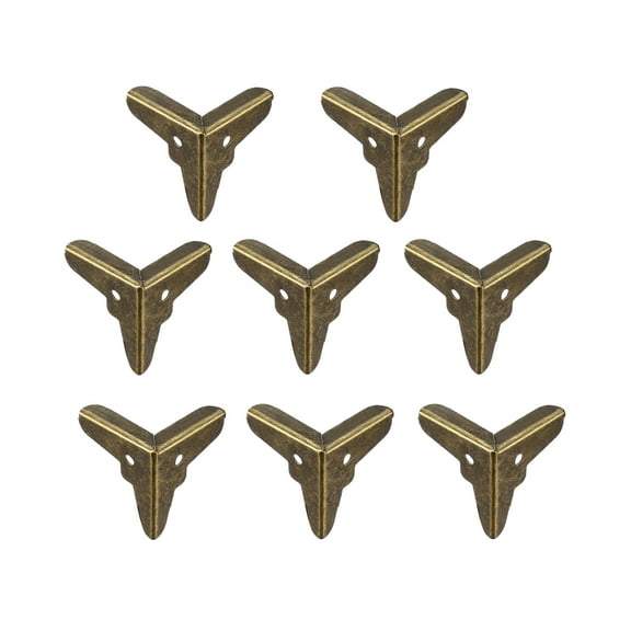 Unique Bargains Metal Box Corner Protectors Edge Guard Protector 20x20x20mm Bronze Tone 8Pcs