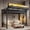 Black + MDF+Metal + Twin XL, variant on Twin XL size Loft Bed Frame with Storage Shelves and Pegboard, Metal Loft Bed with USB Ports and LED Lights, Safe and Sturdy, Black