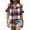 A Multicolor, variant on Plaid Shirts for Women Short Sleeve Button Down Shirt Casual Classic with Pocket Smocked Shirts Womens Summer Tops