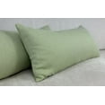 thumbnail image 3 of Aiking 2 Pieces of 12" x 24" Brushed 100% Polyester Decorative Lumbar Pillow Covers, Zipper Closure, Teal Green, 3 of 5