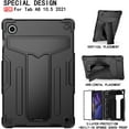 thumbnail image 2 of Epicgadget Case for Samsung Galaxy Tab A8 10.5 Inch (SM-X200/SM-X205/SM-X207) - Dual Layer Hybrid Protective Case Cover with Kickstand for Galaxy Tablet A8 10.5" (2022 Released) (Black/Black), 2 of 4