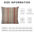 thumbnail image 6 of Heduofu Tribal Throw Pillow Cushion Cover, Mexican Style Patterned Retro Hand Drawn Design Abstract, Decorative Square Accent Pillow Case, 18" X 18", Orange Blue White, 6 of 6