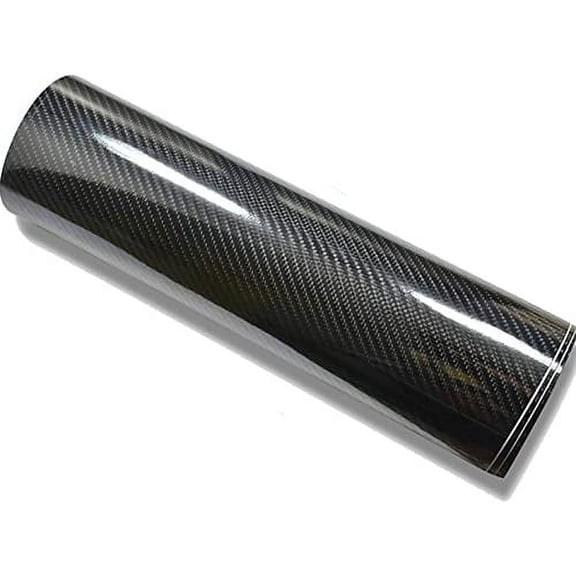 IVBDQV High Gloss Black Carbon Fiber Vinyl 5D Car Wrap Film, 12"x60"
