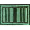 thumbnail image 1 of Ahgly Company Indoor Rectangle Abstract Turquoise Blue Modern Area Rugs, 5' x 8', 1 of 4