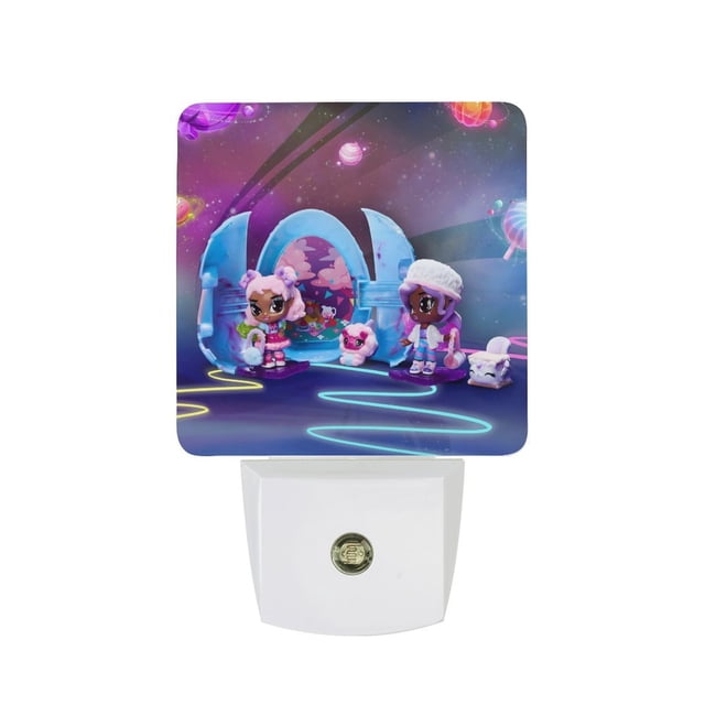 Hatchimals Pixies Luz nocturna LED con sensor de anochecer a amanecer para dormitorio, baño, pasillo, escaleras - Lámpara LED nocturna de enchufe, 0.5W - 1 pieza