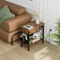 thumbnail image 6 of Night Stand w/USB Ports, End Table with Charging Station, Narrow Side Table with Drawer Storage Shelf, 6 of 6