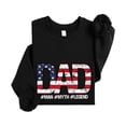 thumbnail image 4 of Dad Man Myth Legend Sweatshirt Patriotic American Flag Father's Day Pullover Black Sweatshirt Adult Large, 4 of 4