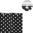 thumbnail image 5 of Coolnut Black and White Polka Dot Bathroom Waterproof Shower Curtain Set, 60"X72" Bathtub Curtain with 12 Hooks for Bathroom Decor,Hotel,Room, 5 of 6