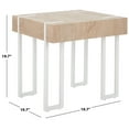 thumbnail image 3 of SAFAVIEH Aberton Modern Square End Table, Natural/White (19.7 in. W x 19.7 in. D x 19.7 in. H), 3 of 9
