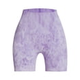 thumbnail image 5 of Gibobby Leggings cortos yoga mujer Pantalones cortos de yoga sin costuras Pantalones cortos de yoga ajustados de cintura alta para mujer al libre Pant(Morado,CH), 5 of 5