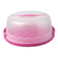 thumbnail image 3 of yuksok Round Cake Carrier Fits 10" Cakes Cake Transport Container Cake Keeper Stand rose red, 3 of 9