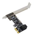 thumbnail image 1 of Tarjeta PCIe SATA SA3001 SATA III PCIe Card 2 puertos SATA a PCI-e 1X adaptador convertidor con soporte FLhrweasw El nuevo, 1 of 8