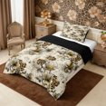 thumbnail image 2 of Manfei Gradient Hibiscus Twin Comforter Sets 2pcs,Animal Leopard Print Bedding Set,1 Comforter and 1 Pillowcase,Reversible, 2 of 6