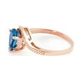 thumbnail image 3 of Galaxy Gold 14K Rose Gold 1.52 Carat Natural Diamonds and Blue Topaz Ring - December Birthstone - Communication & Serenity - Sizes 5.5 to 11 - Fine Jewelry for Women, 3 of 5