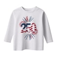 thumbnail image 4 of Gunia Kids Girls 250Th Anniversary Shirt 3/4 Sleeve 4Th Of July Independence Day Flag Patriotic Casual Crewneck Tops Tee Comfortable T Shirt For Toddler To 3-13 Years, 4 of 5