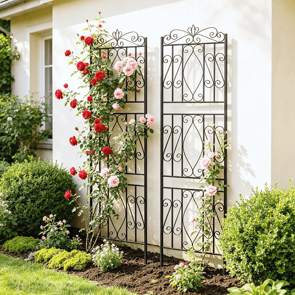 Dura-Trel Winchester 8' Mocha PVC Vinyl Wall Trellis - Outdoor