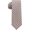 thumbnail image 1 of DKNY Mens Shadow Grid Self-tied Necktie, Beige, One Size, 1 of 1