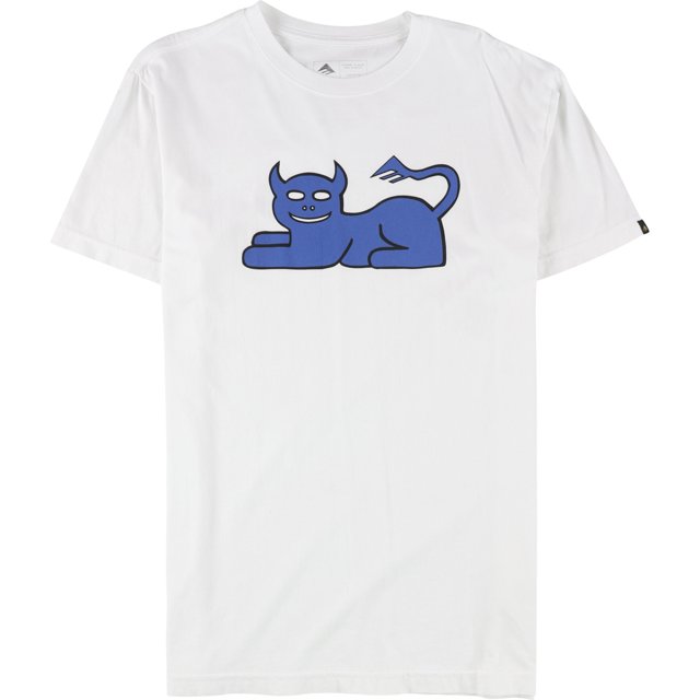 Emerica. Mens Toy Machine Graphic T-Shirt, white, L