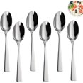 thumbnail image 1 of Juego de 6 cucharas de sopa JM acero inoxidable pulido espejo 3,1 pulgadas, 1 of 5