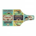 thumbnail image 1 of Circus Cutting Board, Composition of Old Circus Carnival Magicians Old Fashioned Nostalgic, Decorative Tempered Glass Cutting and Serving Board, Wine Bottle Shape, Multicolor, by Ambesonne, 1 of 1