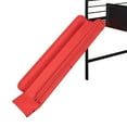 thumbnail image 6 of Harper & Bright Designs Twin Loft Bed with Slide Metal House Bed with Roof, Low Loft Bed with Writable Wooden Board for Boys Girls, Black + Red, 6 of 12