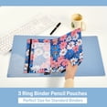 thumbnail image 3 of FORMRS 2 Pack Pencil Pouch for 3 Ring Binder with Clear Window Zipper Case, Pink Flowers Pattern, 3 of 6