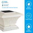 thumbnail image 2 of TORCHSTAR 2 Pack Solar Post Lights Outdoor Fence Deck Cap Light Fits 4x4, 5x5, 6x6 Post, Creamy White, 2 of 9