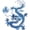 Blue, variant on Yvsxxv Black Flying Chinese Dragon Embroidered Sewing Patches 1Pc