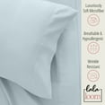 thumbnail image 3 of lalaLOOM Queen Bed Sheet Set, Soft Microfiber Bedding, Deep Pocket, 4 Piece Sheets and Pillowcase Sets, Machine Washable Sea Blue, 3 of 10