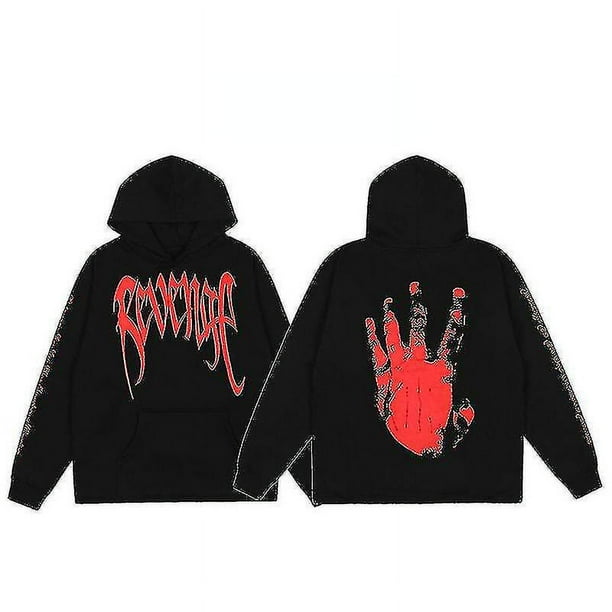 Revenge Sweater Embroidered Xxx Keel Halloween High Street Coat Fleece Hoodie V Style Walmart