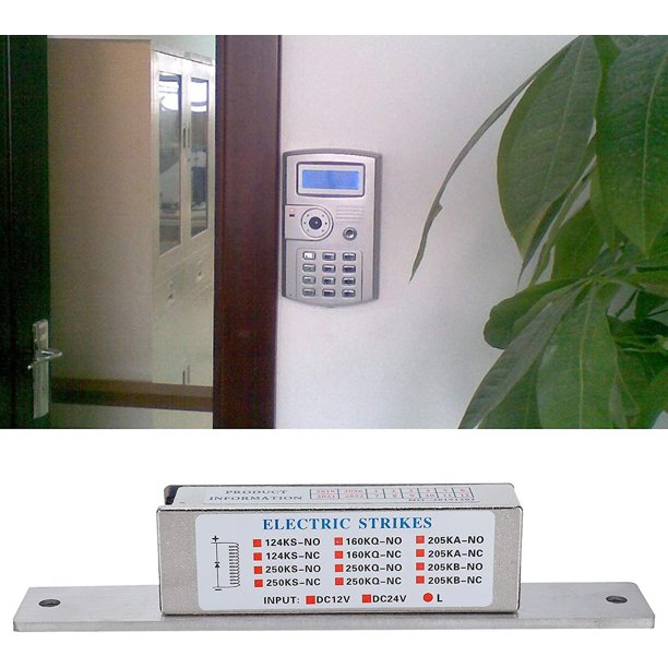 Cerradura de cátodo de 12 V Cerradura de acceso eléctrico Marco de puerta estrecho Cerradura eléctrica Accesorio de cerradura para el hogar Suministros para el hogar para edificios de oficinas del cam Afortunado Sencillez