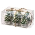 thumbnail image 3 of Tag Spruce Tealight Candles Set/6 - Set Of Six Tealight Candles Inch, Wax - Christmas Holiday Tree Shape G10480, 3 of 3