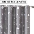 thumbnail image 3 of Cortinas de estrellas, 2 paneles para ventanas pequeñas de guardería, cortina de ventana con temática espacial para oscurecer la habitación, cortinas para niños para dormitorio de bebés y niños, 3 of 7