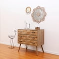 thumbnail image 3 of Sophia & William Wood Block Veneer 3-Drawer Accent Storage Cabinet Nightstand, 3 of 6