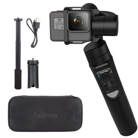 Hohem iSteady Pro 3-Axis Handheld Gimbal for Gopro Hero 7 6 5 4 3, Sony RXO, SJCAM, YI Cam - with PERGEAR Extension Rod Stick and Cleaning