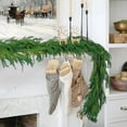 thumbnail image 3 of TETOU 2pcs 6ft Christmas Garlands Norfolk Pine Garland Faux Greenery Pine Garland for Christmas Holiday Winter Wall Mantle Fireplace Staircase Indoor Outdoor Decoration, 3 of 10
