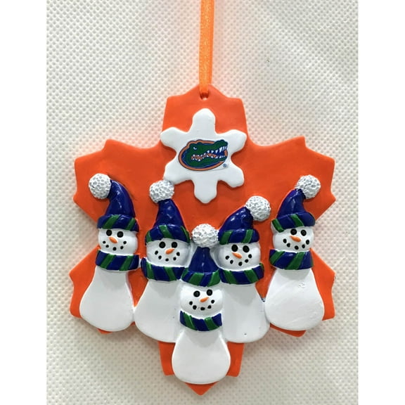 University of Florida Snowman Family of 5 Ornament