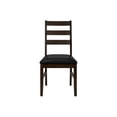 thumbnail image 5 of Dining Chair Set of 2, Black Faux Leather Upholstery, Brown Solid Wood Frame / Suitable for Kitchen and Dining Rooms, 5 of 5