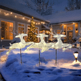 thumbnail image 3 of 3 Pcs Lumières de Décoration Extérieure de Noël Décorations Éclairées 2D Famille de Rennes Décorations de Pelouse Extérieure, 3 of 8