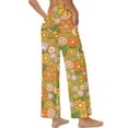 thumbnail image 3 of Psesaysky Women's Wide Leg Pants Hippie Floral Print Summer Capri Palazzo Loose Casual Flowy Sweatpants Baggy Slacks with Pockets, Size S, 3 of 7