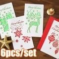 thumbnail image 1 of Neinkie 6Pcs/Set Christmas Paper Tags Hallow Designs Hanging Labels Xmas Tree Snowflake Snowman Reindeer Bell Berry Shape Gift Tag for Christmas Art Craft Wedding Favor, 1 of 7
