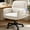 White, variant on Patbrela Office Chair Teddy Plush Ergonomic Criss Cross Office Chair with Adjustable Armrests, Swivel Vanity Chair Comfy Computer Desk Chairs, Beige