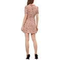 thumbnail image 3 of INSPIRE CHIC Robe Vintage Florale à Manches Courtes Col Camp Boutonnée Ligne A Femme Rose Poussiéreux L, 3 of 7