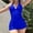 Blue, variant on One Piece Swimsuits for Women Hanging Neck Tie Bathing Suit Sexy Lace Up Backless Solid Swimwear