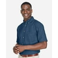 thumbnail image 2 of Harriton M550S Men's Denim Shirt-Dark Denim-2XL, 2 of 5