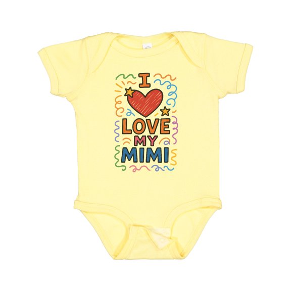 Inktastic I Love My Mimi Heart Boys or Girls Baby Bodysuit
