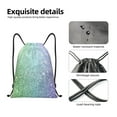 thumbnail image 3 of Yiaed Beautiful Glitter Print Drawstring Bags Drawstring Backpack Bulk String Back Pack Gym Sport Bag-Medium, 3 of 5