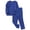Dark Blue, variant on Two Piece Outfit for Kids Children's Solid Color Round Neck Long Sleeve Shirt with Elastic Waist Long Pants Home Suit Set My Items in Cart